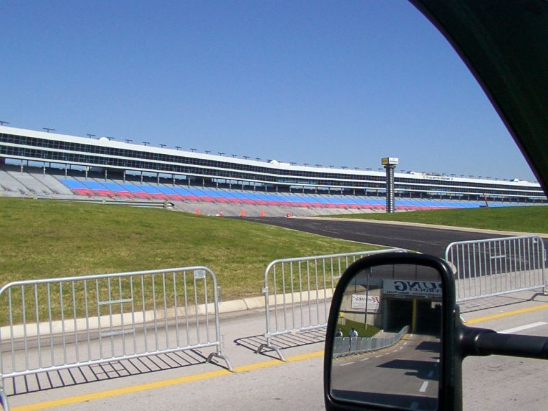  Exiting the South tunnel into the infield.