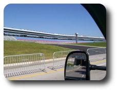  Exiting the South tunnel into the infield.