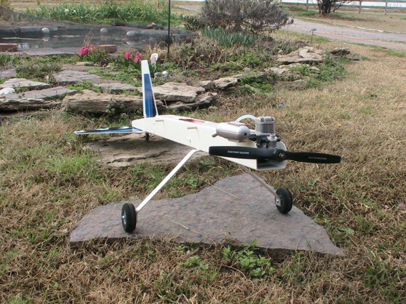  The fuselage is made from 2.5x2.5 inch plastic gutter downspout.