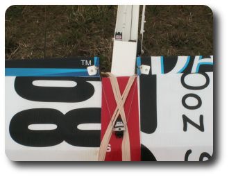 The wing was a little askew from the contact, but nothing was broken thanks to the toughness of the corrugated plastic.
