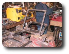  Keith is building the seat mount frame.