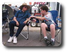  Mom and Matthew chillin' at the trailer