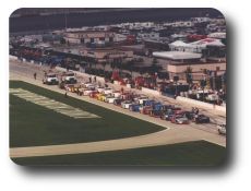  The ROMCO cars lined up on pit road